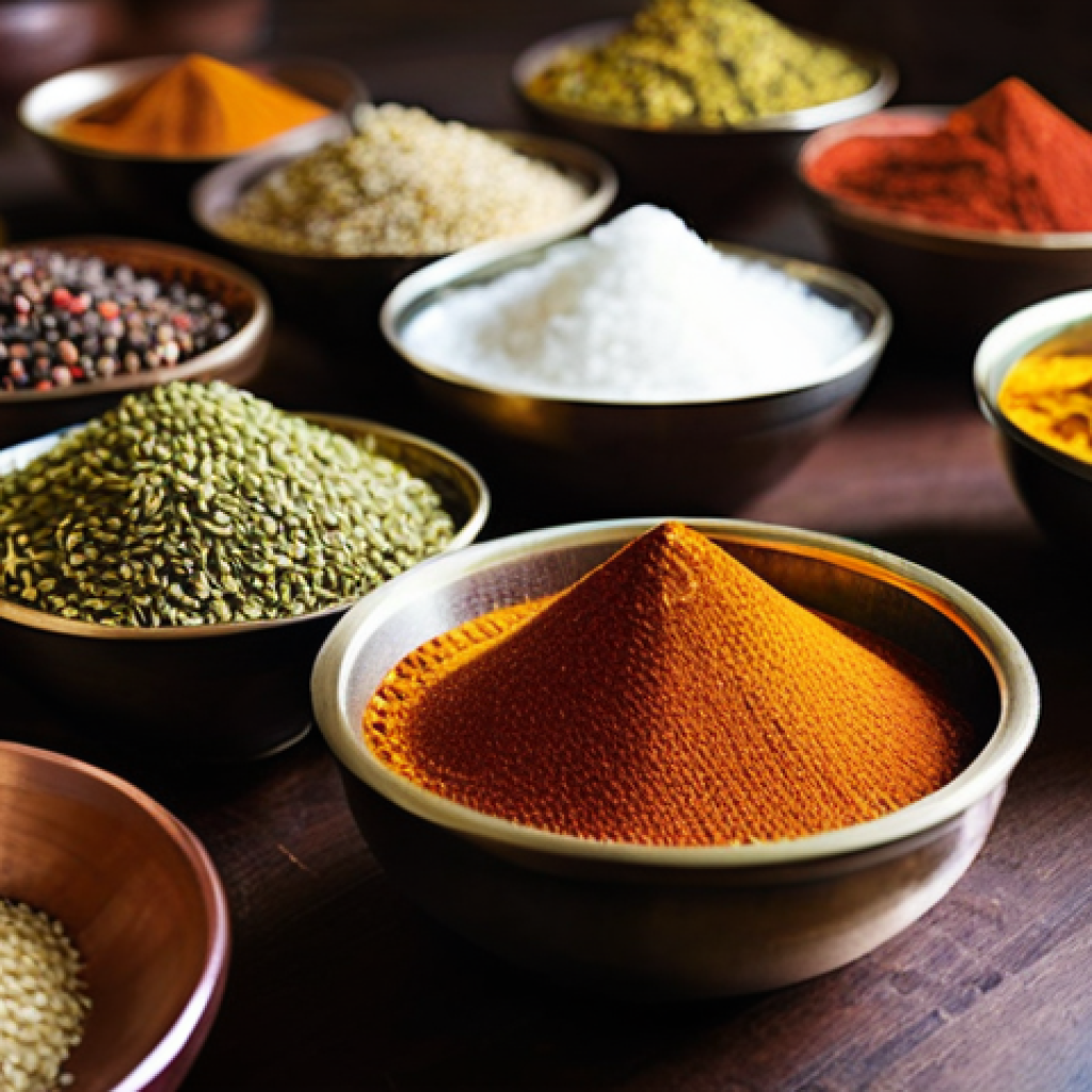힌디어 음식 주문법 - **Vibrant Indian Spice Market and Culinary Preparation**
"A bustling and aromatic scene set with...