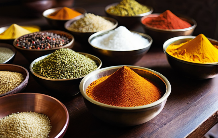 힌디어 음식 주문법 - **Vibrant Indian Spice Market and Culinary Preparation**
"A bustling and aromatic scene set with...