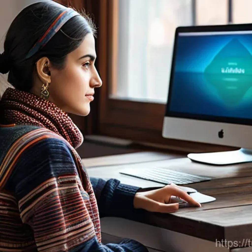 힌디어 프로그래밍 용어 - **Prompt 1: Turkish Programmer's Focus**
A young Turkish woman in her early twenties, with long ...