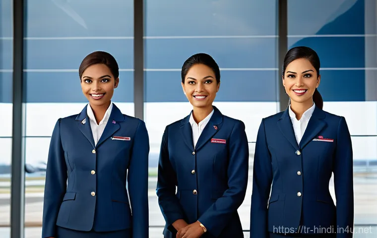 힌디어와 항공 승무원 - **Prompt:** "A warm, empathetic interaction between a female flight attendant in a sleek, modern air... 힌디어와 항공 승무원 - **Prompt:** "A warm, empathetic interaction between a female flight attendant in a sleek, modern air...