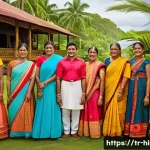 Home 15 힌디어 공식 언어 국가 - **"Global Hindi Communities: Festival in Fiji"**
A vibrant outdoor scene in Fiji, capturing a fe...